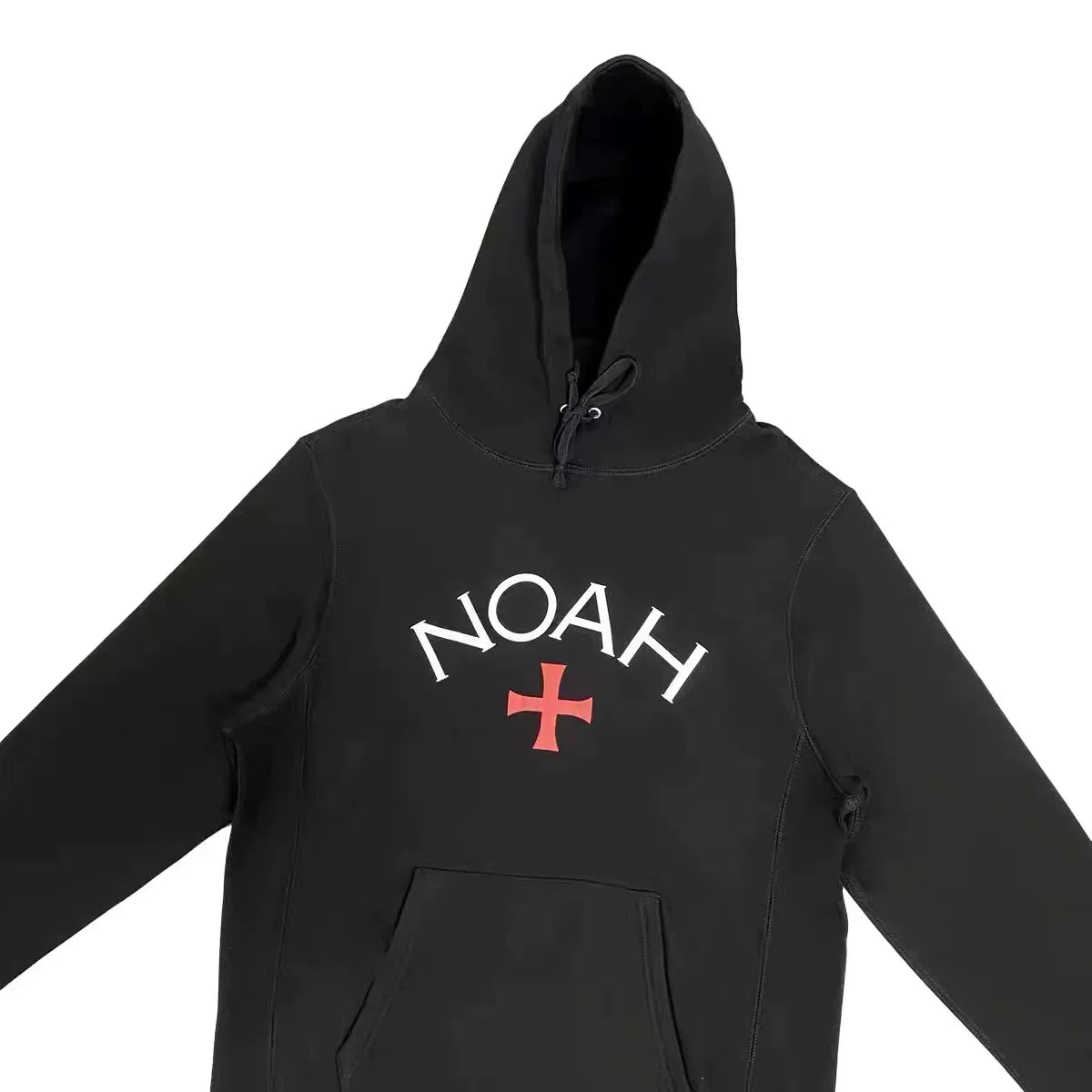 NOAH MARS Men Loose Cross Graphic American Casual Hoodie