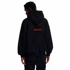 NOAH MARS Men Wave Print Zip Hoodie Looped Fleece Autumn American Casual
