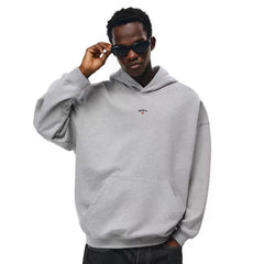 NOAH MARS Men Thread Splice Hoodie Chest Cross Embroidered Badge