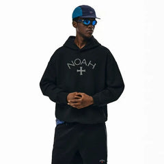 NOAH MARS Grey First Gen Cross Hoodie Men American Casual Loose