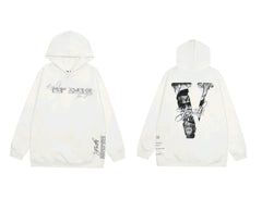 Vlone x Pop Smoke "Faith" Tribute Graphic Hoodie - White