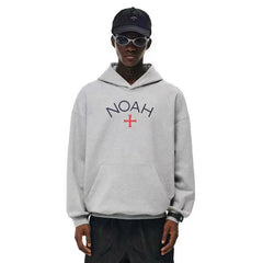 NOAH MARS Grey First Gen Cross Hoodie Men American Casual Loose